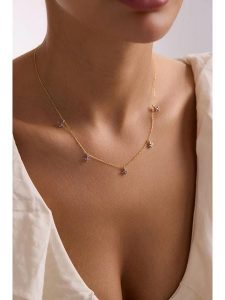 Lodie Silver Pozłacany naszyjnik z elementem ozdobnym - dł. 42 cm rozmiar: onesize. Różowe naszyjniki Lodie Silver, z cyrkonią, pozłacane. Za 162,11 zł.