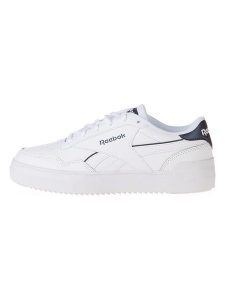Reebok Skórzane sneakersy "Royal Techque" w kolorze biało-granatowym rozmiar: 38,5. Białe trampki Reebok, bez wzorów, bez zapięcia. Za 133,29 zł.