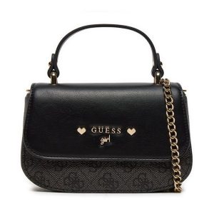 Torebka Guess. Czarne torebki klasyczne Guess, z aplikacjami, bez dodatków. Za 259,99 zł.