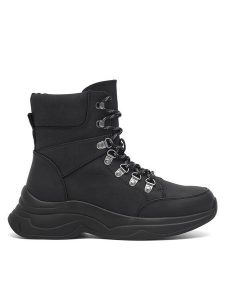 DeeZee Botki GAIA WS6029-17 Czarny. Czarne botki DeeZee, bez wzorów, z syntetyku, bez obcasa, na płaskiej podeszwie, bez zapięcia. Za 89,99 zł.