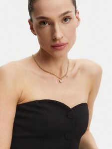 Guess Naszyjnik JUBN05 212JW Złoty. Żółte naszyjniki Guess, metalowe. Za 159,99 zł.