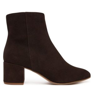 Botki HÖGL. Brązowe botki HÖGL, bez wzorów, bez obcasa, na słupku, bez zapięcia. Za 559,99 zł.