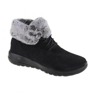 Buty trekkingowe damskie Skechers ON The GO Joy Plush Dreams. Czarne buty trekkingowe Skechers, z materiału, za kostkę, bez zapięcia. Za 299,00 zł.