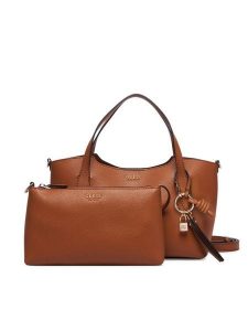 Guess Torebka HWBG97 35060 Brązowy jasny. Brązowe shopper bag Guess, z aplikacjami, ze skóry, bez dodatków. Za 584,99 zł.