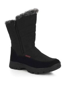 Kimberfeel Kozaki zimowe "Betina" w kolorze czarnym rozmiar: 36. Czarne kozaki Kimberfeel, na zimę, bez wzorów, z materiału, bez obcasa, bez zapięcia. Za 282,99 zł.