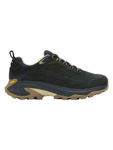 Merrell Skórzane buty trekkingowe "Moab Speed 2" w kolorze granatowo-czarnym rozmiar: 42. Czarne buty trekkingowe Merrell, bez zapięcia. Za 374,95 zł.