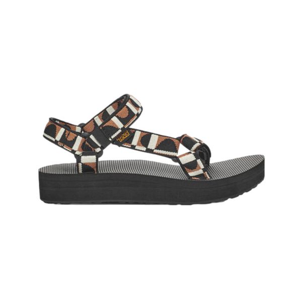 Sandały turystyczne damskie Teva Midform Universal. Czarne sandały Teva, bez wzorów, bez obcasa, bez zapięcia. Za 189,99 zł.