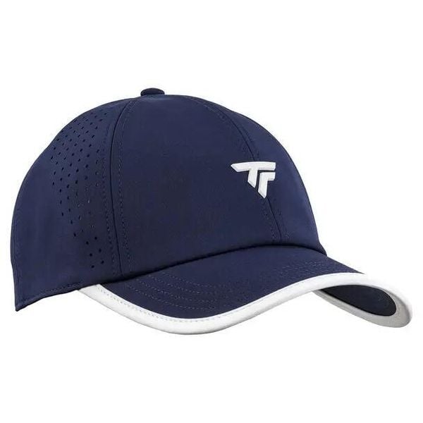 Czapka z daszkiem Tecnifibre Laser. Niebieskie czapki TECNIFIBRE, bez wzorów, z materiału, eleganckie. Za 94,99 zł.