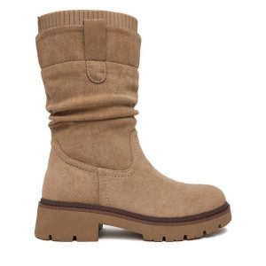 Botki Clara Barson. Brązowe botki Clara Barson, bez wzorów, bez obcasa, na płaskiej podeszwie, bez zapięcia. Za 179,99 zł.