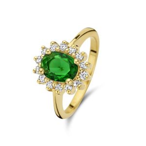 Parte Di Me Pierścionek Parte Di Me Mia Colore Verdi złoty - pozłacany/srebro Pierścionki 1 ct Damski. Żółte pierścionki Parte Di Me, z cyrkonią, pozłacane. Za 186,99 zł.