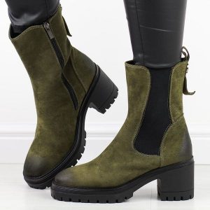 Botki zimowe damskie na obcasie Vinceza 10812 Khaki Zamsz. Brązowe botki VINCEZA, na zimę, bez wzorów, z zamszu, bez obcasa, na obcasie, bez zapięcia. Za 219,00 zł.