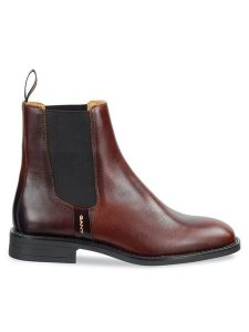 Gant Sztyblety 31551128 Brązowy. Brązowe botki GANT, bez wzorów, ze skóry, bez obcasa, na płaskiej podeszwie, bez zapięcia. Za 559,99 zł.