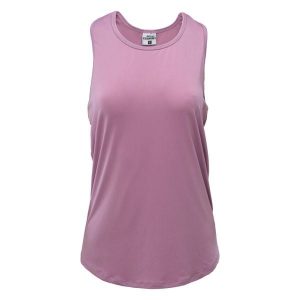 Damski tank top Martes Essentials Amio. Fioletowe topy MARTES ESSENTIALS, bez wzorów, eleganckie, bez kołnierzyka, bez ramiączek. Za 41,08 zł.