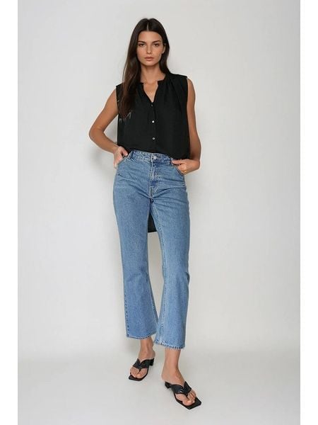 Monki Dżinsy - Slim fit - w kolorze błękitnym rozmiar: W25. Niebieskie jeansy Monki, bez wzorów, z podwyższonym stanem. Za 65,69 zł.
