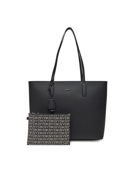 DKNY Torebka R44AYI42 Czarny. Czarne shopper bag DKNY, bez wzorów, ze skóry, bez dodatków. Za 476,99 zł.