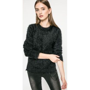 Answear - Sweter Blossom Mood. Szare swetry klasyczne marki ANSWEAR, z dzianiny, z okrągłym kołnierzem. W wyprzedaży za 69,90 zł.