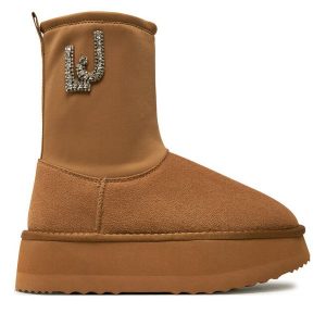 Śniegowce Liu Jo. Brązowe buty zimowe Liu Jo, bez obcasa, bez zapięcia. Za 489,99 zł.