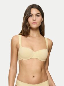 Triumph Biustonosz balkonetka Make-Up Illusion 10217849 Żółty. Żółte biustonosze Triumph, bez wzorów, z syntetyku. Za 129,99 zł.