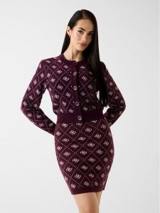 Guess Kardigan 167535 Bordowy Classic Fit. Czerwone kardigany Guess. Za 435,00 zł.