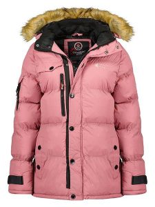 Canadian Peak Kurtka zimowa "Bukka" w kolorze jasnoróżowym rozmiar: M. Różowe kurtki Canadian Peak, na zimę, m, z aplikacjami, z puchu, bez kaptura. Za 221,67 zł.