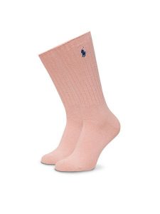 Polo Ralph Lauren Skarpety długie 449915908045 Różowy. Czerwone skarpetki Polo Ralph Lauren, bez wzorów, z bawełny. Za 49,99 zł.