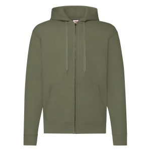Klasyczna Kurtka Z Kapturem Dla Dorosłych Unisex. Zielone kurtki FRUIT OF THE LOOM, l, bez wzorów, z kapturem. Za 135,99 zł.