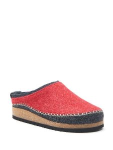 Comfortfusse Wełniane kapcie w kolorze czerwono-czarnym rozmiar: 39. Czarne kapcie Comfortfüße, bez wzorów, z materiału. Za 274,99 zł.