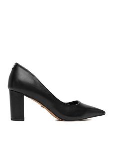 Nine West Czółenka CEO-ZAFIRA-01 Czarny. Czarne czółenka Nine West, bez wzorów, z materiału, bez obcasa, bez zapięcia. Za 229,99 zł.