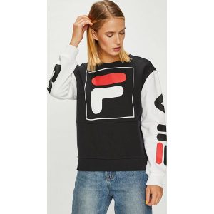 Fila - Bluza. Szare bluzy marki Fila, z nadrukiem, z bawełny. W wyprzedaży za 259,90 zł.