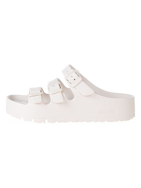 Birkenstock Klapki "Florida III Flex Platform" w kolorze białym rozmiar: 39. Białe klapki Birkenstock, bez wzorów, z otwartym noskiem, bez obcasa. Za 224,95 zł.