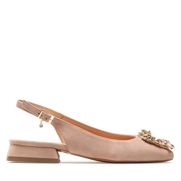 Sandały R.Polański. Brązowe sandały R.Polański, bez wzorów, bez obcasa, na płaskiej podeszwie, bez zapięcia. Za 539,99 zł.