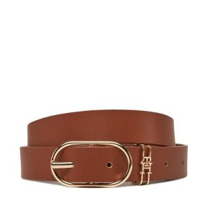 Pasek Damski Tommy Hilfiger. Brązowe paski TOMMY HILFIGER, bez wzorów. Za 189,99 zł.