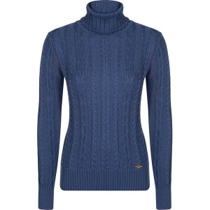 Sweter w kolorze niebieskim. Niebieskie swetry klasyczne marki Giorgio Di Mare, z dzianiny, ze stójką. W wyprzedaży za 152,95 zł.