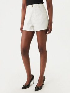 Versace Jeans Couture Szorty jeansowe 80HAD514 CEWCA Biały Regular Fit. Białe szorty Versace Jeans Couture, bez wzorów, z bawełny. Za 879,99 zł.