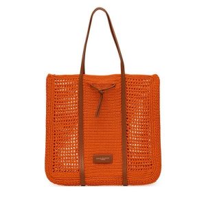 Torebka Gianni Chiarini. Pomarańczowe shopper bag Gianni Chiarini, bez wzorów, bez dodatków. Za 349,99 zł.