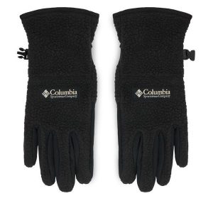 Rękawiczki Damskie Columbia. Czarne rękawiczki Columbia, bez wzorów, z dzianiny. Za 199,99 zł.