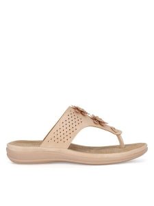 Clara Barson Japonki WYL0510-26 Beżowy. Brązowe klapki Clara Barson, bez wzorów, z syntetyku, bez obcasa. Za 89,99 zł.