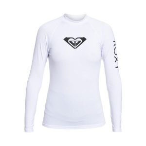 Koszulka do pływania damska ROXY Whole Hearted. Białe bikini Roxy, bez wzorów, z elastanu. Za 129,99 zł.