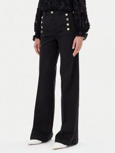 ViCOLO Jeansy DD5144 Czarny Wide Leg. Czarne jeansy ViCOLO, bez wzorów, z bawełny. Za 319,99 zł.