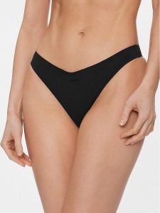 Boss Stringi 50509992 Czarny. Czarne stringi Boss, bez wzorów, z syntetyku. Za 109,99 zł.