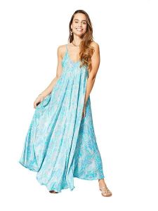 Aller Simplement Sukienka w kolorze turkusowym rozmiar: 34-40. Niebieskie sukienki Aller Simplement, bez wzorów, klasyczne, bez kołnierzyka, bez ramiączek, maxi. Za 56,99 zł.