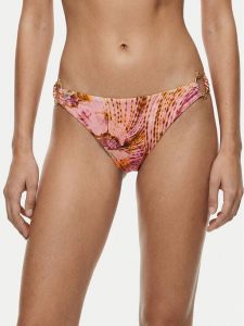 Guess Dół od bikini E6GO24 MC04R Różowy. Czerwone bikini Guess, z aplikacjami, z syntetyku. Za 269,99 zł.
