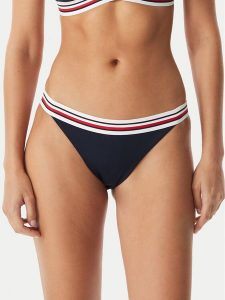 Tommy Hilfiger Dół od bikini UW0UW06354 Granatowy. Niebieskie bikini TOMMY HILFIGER, bez wzorów, z syntetyku. Za 189,99 zł.