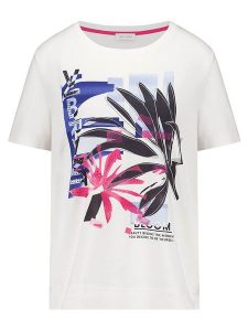 Gerry Weber Koszulka w kolorze kremowym rozmiar: 46. Brązowe bluzki Gerry Weber, bez wzorów, bez kołnierzyka, bez ramiączek. Za 87,81 zł.