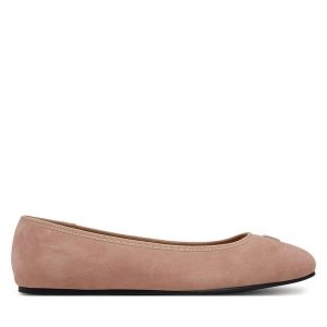 Baleriny Tommy Hilfiger. Brązowe balerinki TOMMY HILFIGER, bez wzorów, bez obcasa, bez zapięcia. Za 329,99 zł.