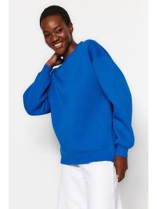 Trendyol Sweter w kolorze niebieskim rozmiar: XL. Niebieskie swetry oversize Trendyol, xl, bez wzorów, bez ramiączek. Za 65,38 zł.