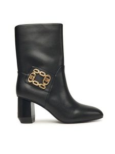 Liu Jo Botki Samy 05 SF5117 P0062 Czarny. Czarne botki Liu Jo, bez wzorów, ze skóry, bez obcasa, na słupku, bez zapięcia. Za 539,99 zł.