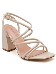 Sixth Sens Sandały w kolorze beżowym na obcasie rozmiar: 41. Brązowe sandały Sixth Sens, bez wzorów, z otwartym noskiem, bez obcasa, na koturnie, bez zapięcia. Za 113,99 zł.