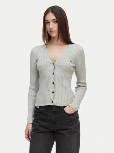Calvin Klein Jeans Kardigan LV047G339G Szary jasny Slim Fit. Szare kardigany Calvin Klein Jeans, z bawełny. Za 489,99 zł.