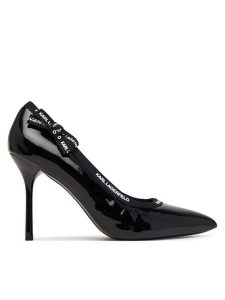 KARL LAGERFELD Szpilki KL30908R Czarny. Czarne szpilki KARL LAGERFELD, bez wzorów, ze skóry, bez obcasa. Za 674,99 zł.